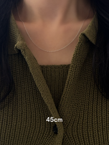 【AZ1.0 】 華奢 小豆チェーン 1mm幅 | 40cm,45cm,50cm【刻印アイテムセット割対象】