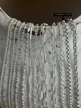 3mm High Dome chain Necklace 40cm,50cm,60cm |シルバー925【セット割引対象外】