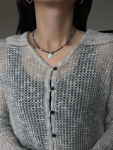 Silver925×天然石｜12月誕生石 ラピスラズリ ミニチャーム ネックレス（Reeplushハンドメイド）