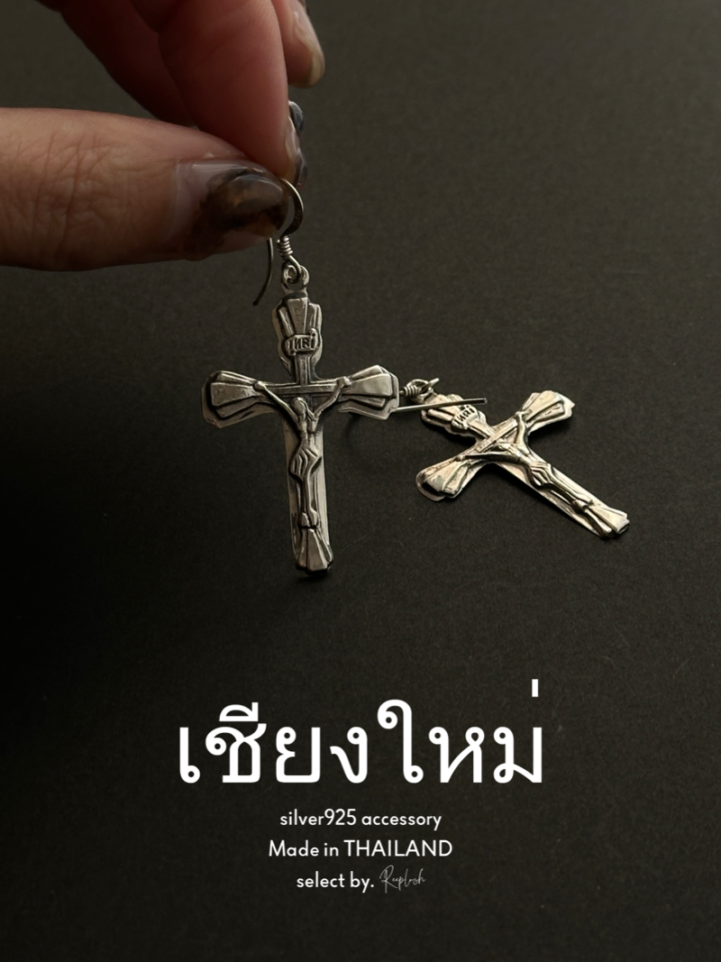 【Chiengmai silver】Cross pierce【made in THAILAND 】