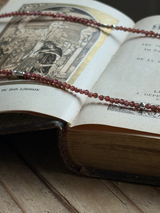 Silver925×天然石｜1月誕生石 ガーネット ミニチャーム ネックレス 41cmまたは41cm+アジャスター4.5cm（Reeplushハンドメイド）