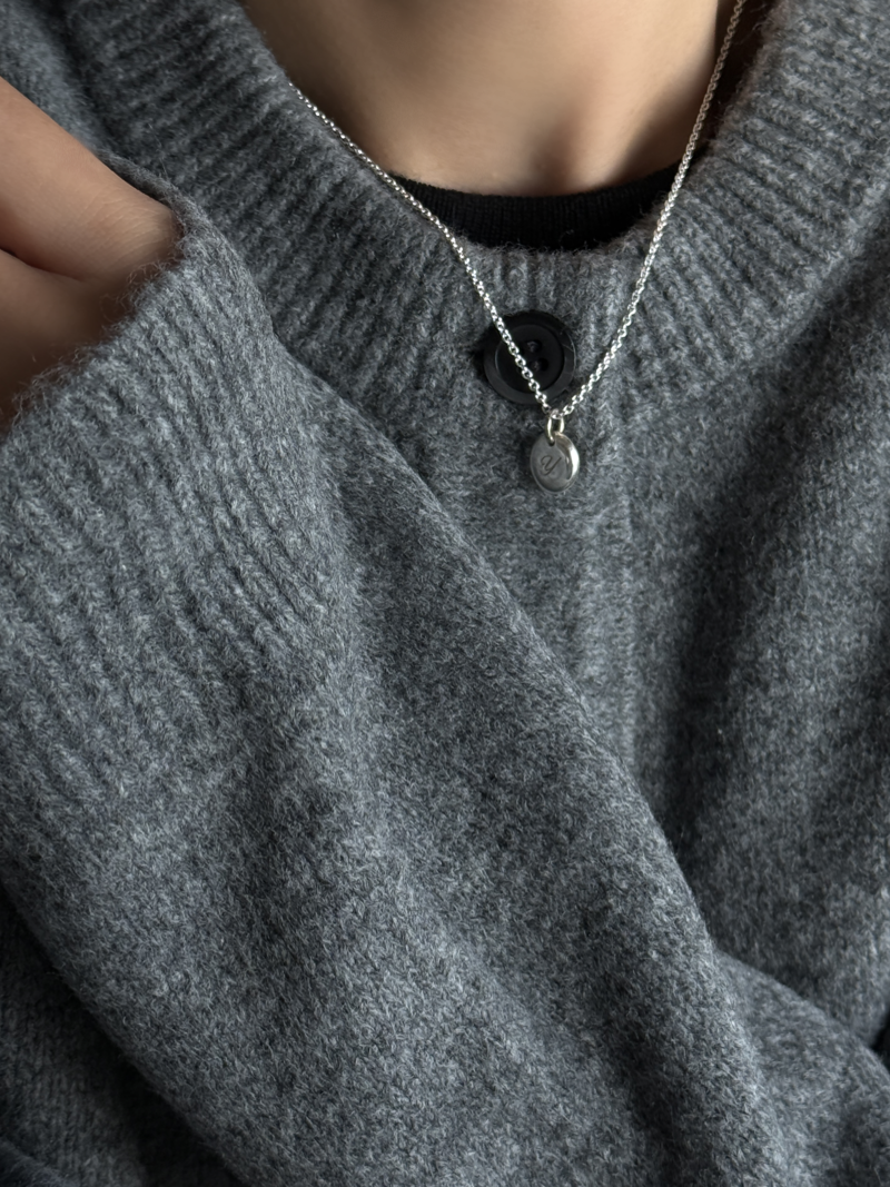 クリスマス限定ペアネックレス- oval pendant - 両面刻印/チェーンの長さが選べる!!【お好きな刻印お入れします】特別価格