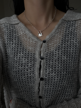 Padlock Chain Necklace 40cm|シルバー925|重厚感|南京錠