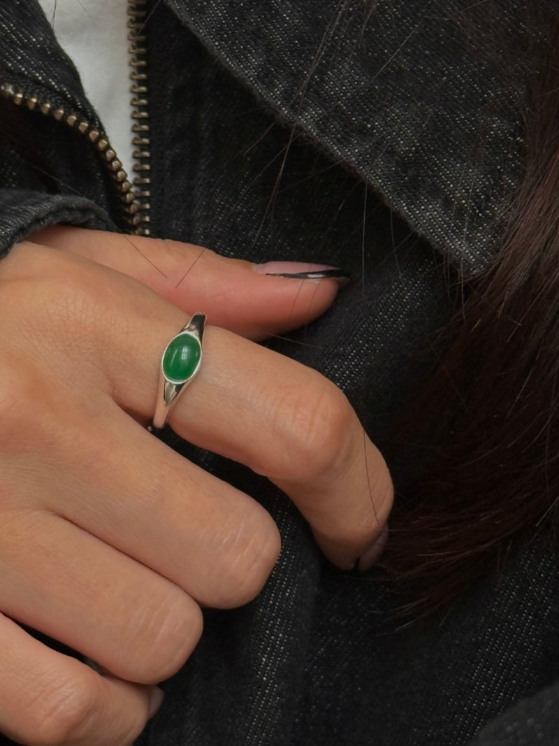 Green jade Ring/約12号〜15号