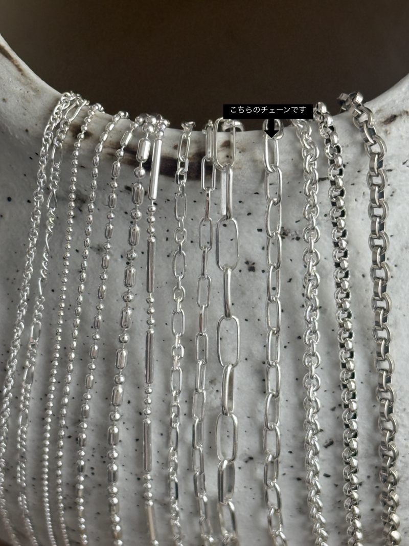 7.2×3.5mm Long Cable Chain Necklace 40cm,50cm | シルバー925