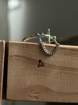 Chain drop Cross Ring 13号| silver925 | 十字架 |  軽量