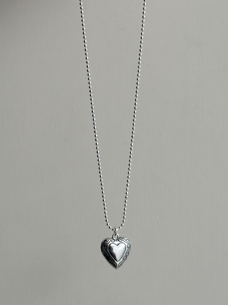 Plump Heart Necklace 41cm+6cm