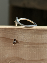 フリーサイズ 一輪のバラリング 10号〜16号程度調整可能| silver925 | Rose