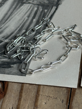 10×4mm幅 フラットロングアズキチェーンネックレス  | 45cm |フックタイプ