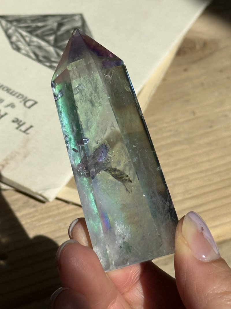 MOMOMOON】レインボーオーラクリスタル（水晶）ポイント D | 天然石