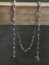 10×4mm幅 フラットロングアズキチェーンネックレス  | 45cm |フックタイプ
