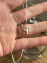 軽量 ミニ羽ばたく小鳥チャーム  約12.0×8.5×0.8mm |シルバー925|セレクト