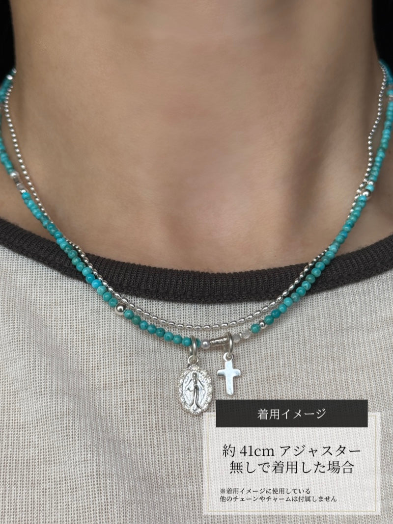 Silver925×天然石｜12月誕生石 トルコ石(ターコイズ) ミニチャーム