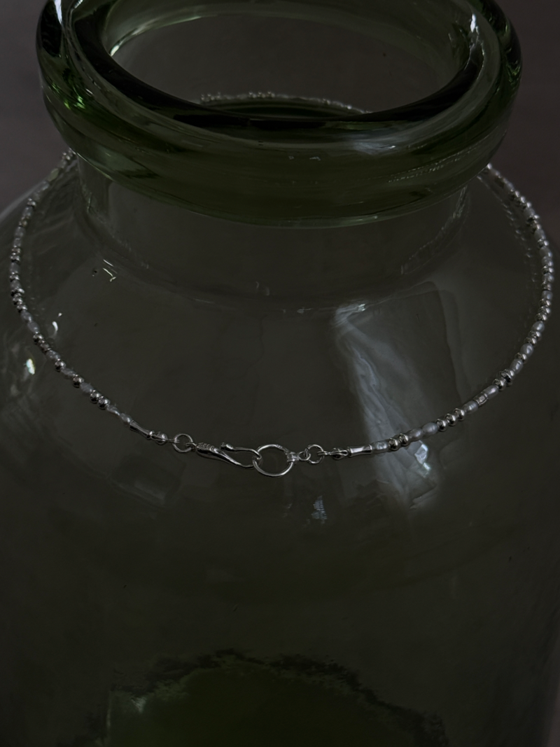 Silver925×天然石｜A/バロックパールのチョーカーネックレス 39cm（Reeplushハンドメイド）