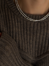 Silver925×天然石｜B/バロックパールのチョーカーネックレス 39cm（Reeplushハンドメイド）