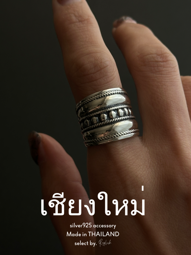 【Chiengmai silver】Fearless Ring 16-17号【made in THAILAND 】