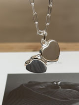 足型・手形 刻印 ｜ Mini Heart Locket pendant top【在庫限り】