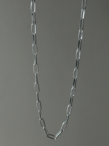 10×4mm幅 フラットロングアズキチェーンネックレス  | 45cm |フックタイプ