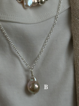 Silver925×天然石｜バロックパール ペンダントトップ（Reeplushハンドメイド）　単体