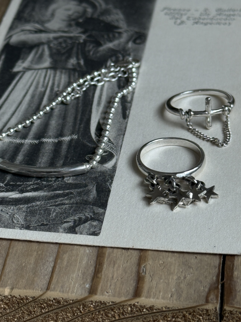 STAR shower Ring 12号,14号| silver925 | 星 | 軽量 – Reeplush