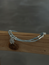 Silver925×天然石｜3月誕生石 アクアマリン ミニチャーム ネックレス（Reeplushハンドメイド）