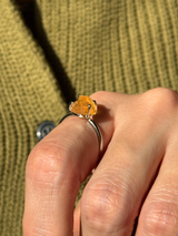 【MOMOMOON】インペリアルトパーズ ラフカットリング：13.5号 | 天然石・鉱石・パワーストーン