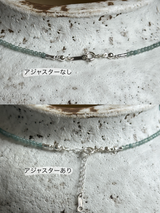 Silver925×天然石｜5月誕生石 ジェイダイト ミニチャーム ネックレス 41cmまたは40cm+アジャスター5cm（Reeplushハンドメイド）