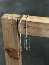 Onyx chain bracelet 16.5〜19cm | silver925 | 華奢