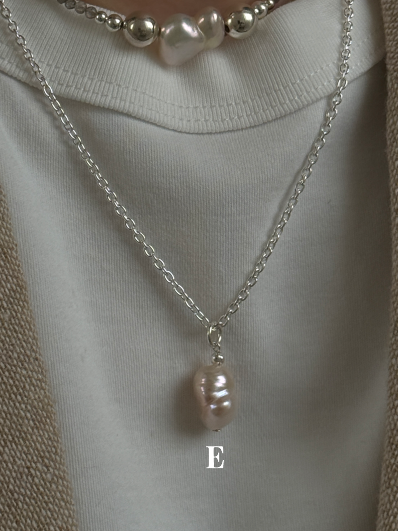 Silver925×天然石｜バロックパール ペンダントトップ（Reeplushハンドメイド）　単体