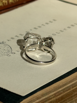 【MOMOMOON】ブラックルチルクォーツ ラフカットリング：フリーサイズ約12〜16号程度 | 天然石・鉱石・パワーストーン