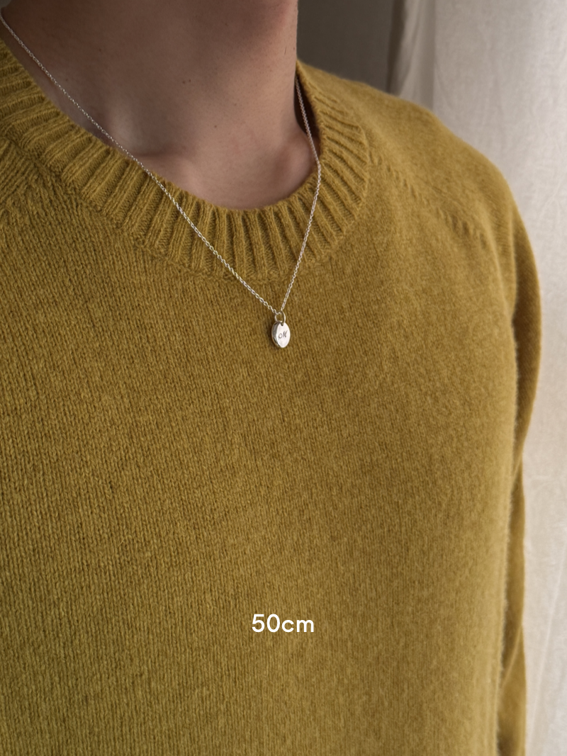 クリスマス限定ペアネックレス- oval pendant - 両面刻印/チェーンの長さが選べる!!【お好きな刻印お入れします】特別価格