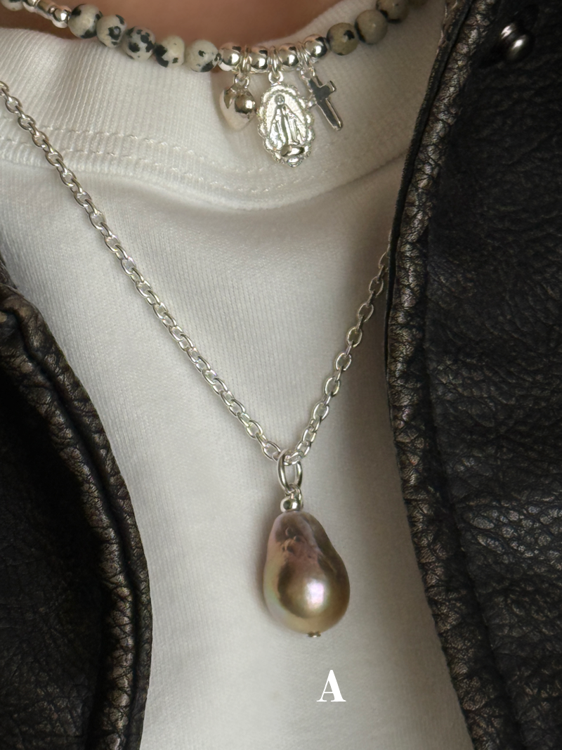 Silver925×天然石｜バロックパール ペンダントトップ（Reeplushハンドメイド）　単体