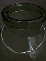 Silver925×天然石｜バロックパールチョーカー ネックレス36cm〜40.5cm（Reeplushハンドメイド）