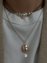 Silver925×天然石｜バロックパール ペンダントトップ（Reeplushハンドメイド）　単体