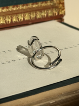 【MOMOMOON】ハーキーマダイヤモンド ラフカットリング：フリーサイズ| 天然石・鉱石・パワーストーン