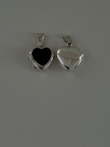 裏面刻印【お好きな刻印お入れします】Black Heart  Locket pendant 燻加工仕上げ・軽量