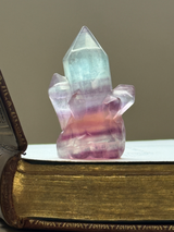 【MOMOMOON】クラスター彫刻 フローライト  |fluorite|天然石・鉱石・パワーストーン【SC081-11】