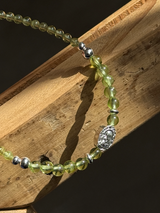 Silver925×天然石｜ペリドット マリア様 ブレスレット（Reeplushハンドメイド）