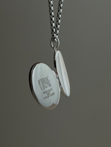 両面刻印【お好きな刻印お入れします】Original Message series - long vertically Oval Locket pendant -