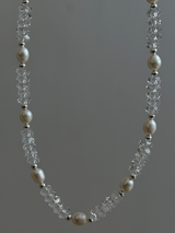 Cut Crystal × Perl Necklace