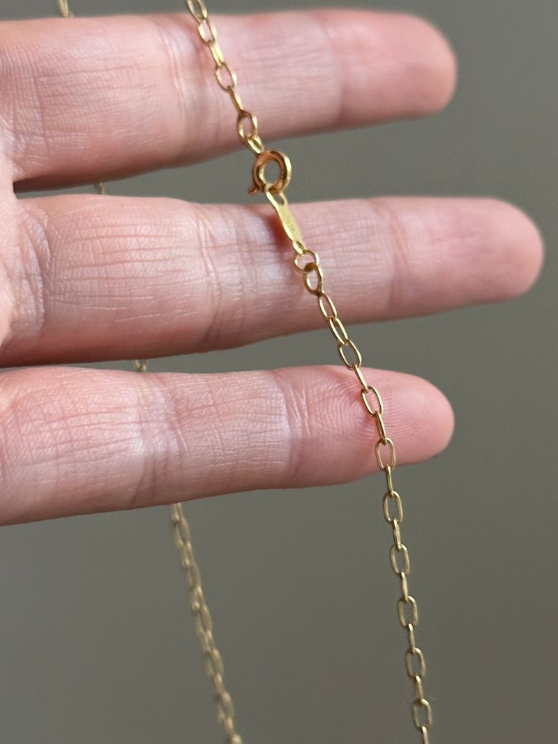 受注生産・金メッキK18GP加工【F】- Long Cable design - Pendant necklace Chain