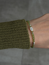 Silver925×天然石｜ペリドット マリア様 ブレスレット（Reeplushハンドメイド）