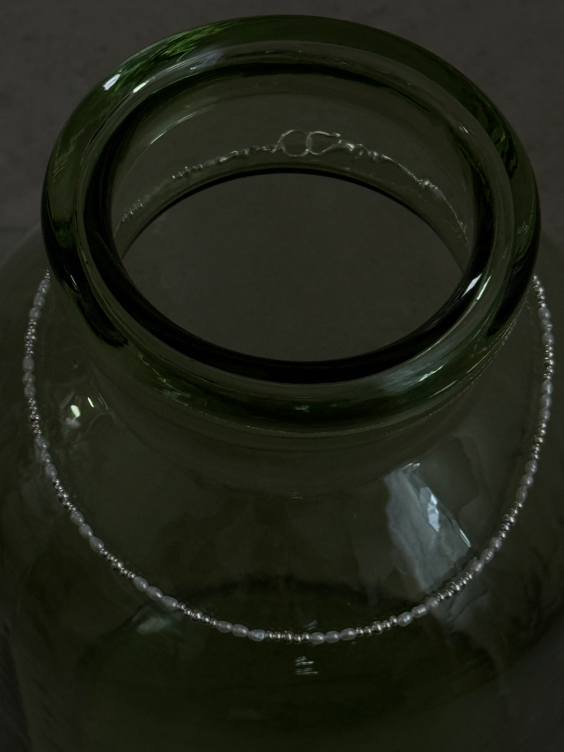 Silver925×天然石｜B/バロックパールのチョーカーネックレス 39cm（Reeplushハンドメイド）