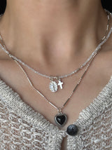 Silver925×天然石｜6月誕生石 ムーンストーン ミニチャーム ネックレス 41cmまたは40cm+アジャスター5cm（Reeplushハンドメイド）