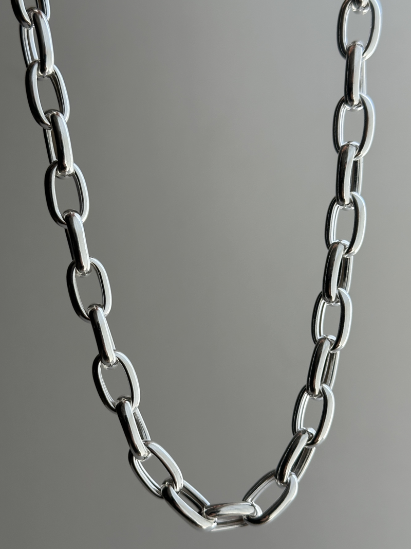 9mm fat oval chain necklace 43cm