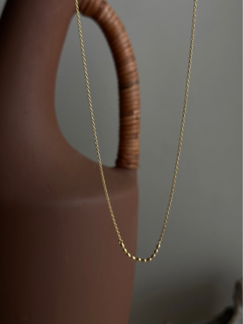Fine and delicate grain Necklace/38cm+4cm