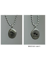 HOKUちゃんシルエット&手形データ刻印・データ確認済みのお客様購入専用 | foot print Nuance Oval plate【厚みあり】