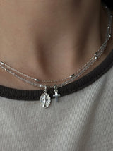 Silver925×天然石｜11月誕生石 ホワイトトパーズ ミニチャーム ネックレス 41cmまたは40cm+アジャスター5cm（Reeplushハンドメイド）
