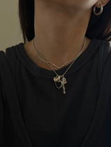 裏面刻印【お好きな刻印お入れします】Black Heart  Locket pendant 燻加工仕上げ・軽量