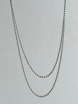 ロジウムメッキ - Ball 2.0mm - Pendant necklace Chain